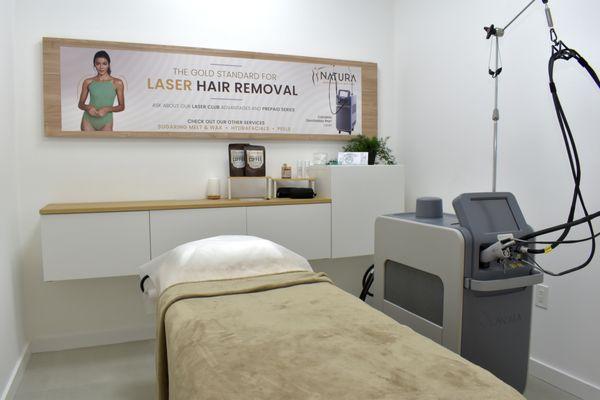 Laser Hair Removal + Laser Facial room