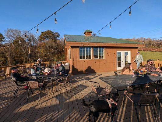 Patio with live music.