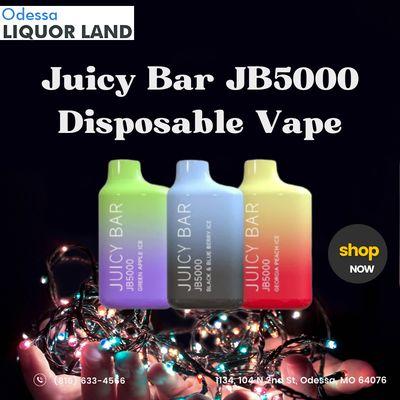 The Juicy Bar JB5000 Disposable Vape is now available at Valero Odessa Liquor and Food Mart in Odessa, MO!