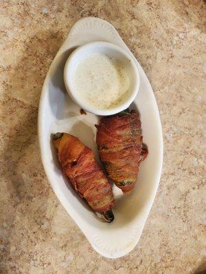 Bacon wrapped jalapeños