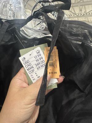 Fast fashion priced for higher than original- mind you this stuff is on sale now for $4 on H&M