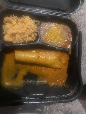 Taco and enchilada combo