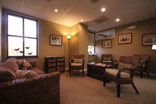 Spacious waiting area for our patients and their families.