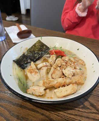 Chicken tonkatsu ramen ($15) -- tonkatsu / chicken ramen broth with perfectly cooked chicken