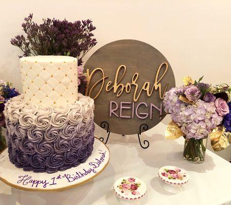 Purple ombré cake