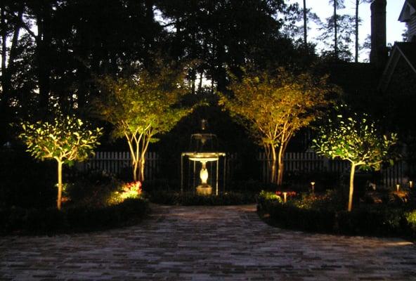 LED landscape lighting in Wachesaw Plantation, Murrells Inlet SC