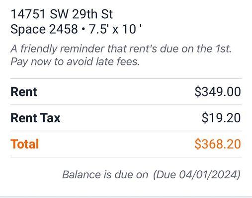 Latest "price adjustment"