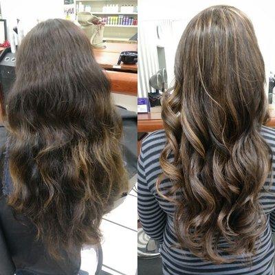 Balayage clean up. Before and after