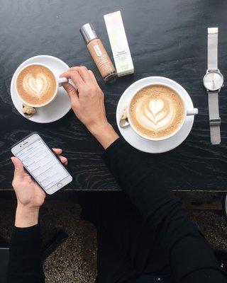 Caramel latte and cappuccino!