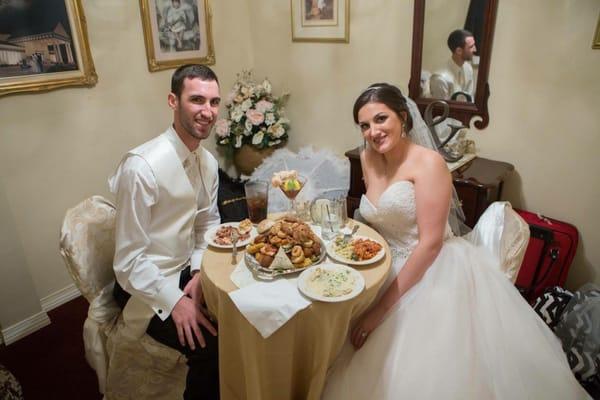 Enjoying a private dinner during the reception