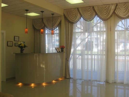 Reception area at Elegant Style Salon