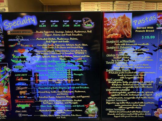 New menu design