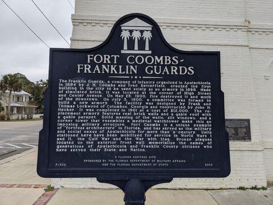 Fort Coombs Historical Marker, Apalachicola