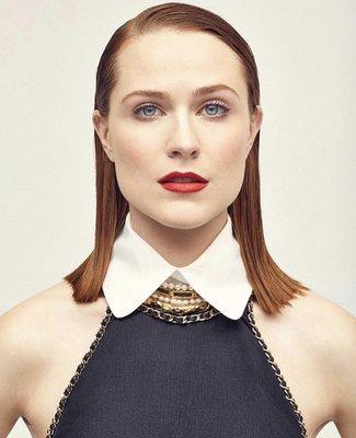 Magazine red on celebrity Evan Rachel Wood by Zoë