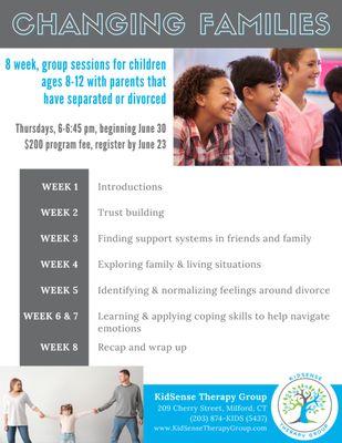 KidSense Milford is offering group centered sessions for children navigating separation or divorce.
Call today to register 203-874-5437