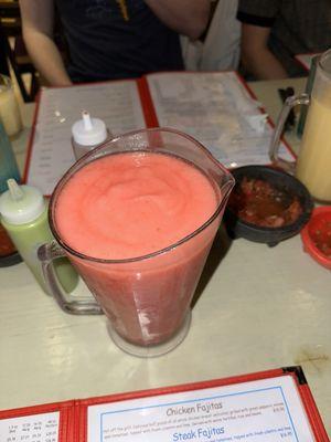 Blended strawberry margarita