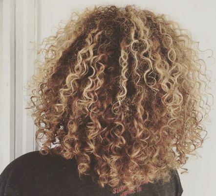 Texture/Curly Hair style and hydrating treatment.