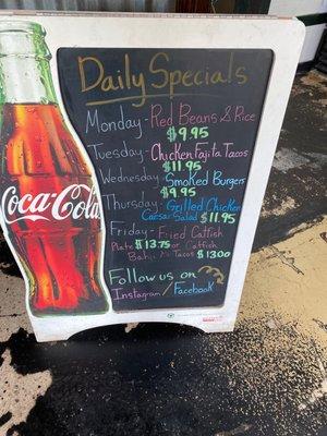 Daily specials