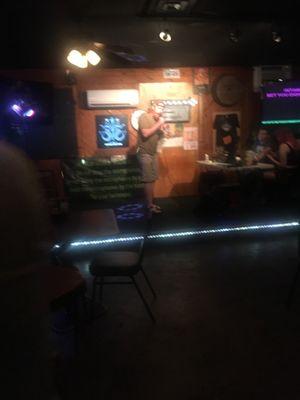 Tuesday night karaoke. Come early before the drunks start singing.