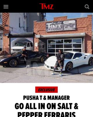 The Art of Tint on TMZ for doing Pusha T & his manager's Ferraris