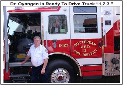 Dr. Oyangen is also a Volunteer Fireman for Rotterdam's District 2.