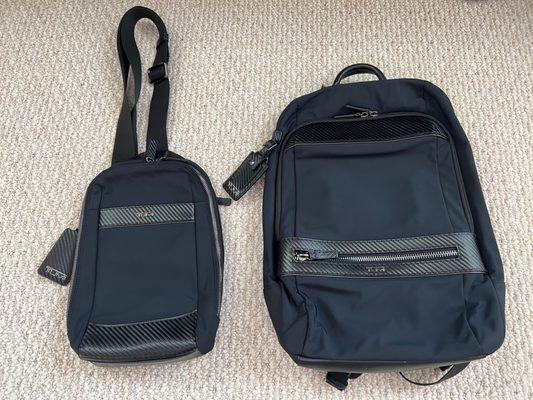 Starting to like this line; adding to my Tumi collection. Sling and new back pack