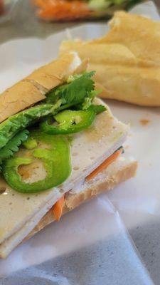 Traditional banh mi sandwich