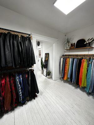 upstairs: men's clothing