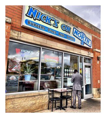 NICK's ON NORTH. Burgers Hotdogs Beef Gyros Salads etc. Curbside Pickup,Delivery,Take Out.Cash or Credit. Parking Lot. Nice & Easy!