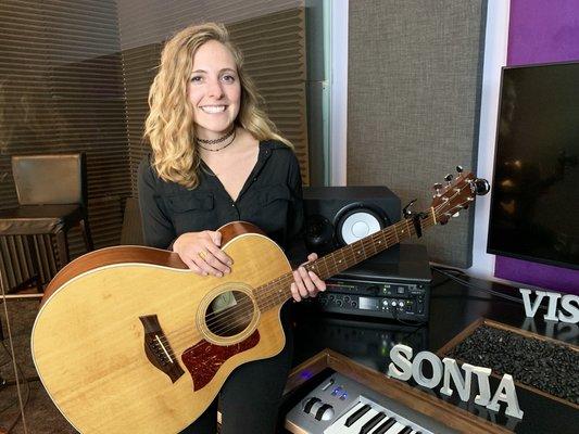 Sonja Midtune records new music at VisionQuest Sound