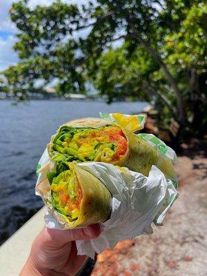 Exposed Oven-Roasted Turkey Spinach Wrap!