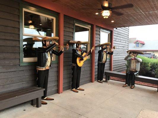 Cool metallic art mariachi band on deck