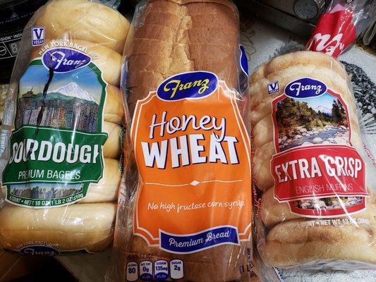 Sourdough Bagels, Honey Wheat Bread, Extra Crispy English Muffins