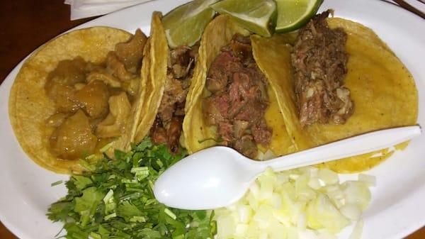 My Tacos plate $1.50 each.