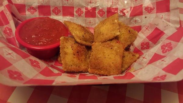 Signature appetizer: toasted jalapeño ravioli