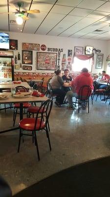 Bubba's dining area.