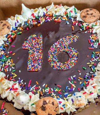 Birthday cookie cake