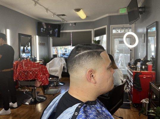 High fade haircut