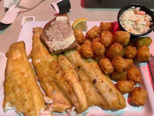 Friday night pan fried walleye dinner under $15