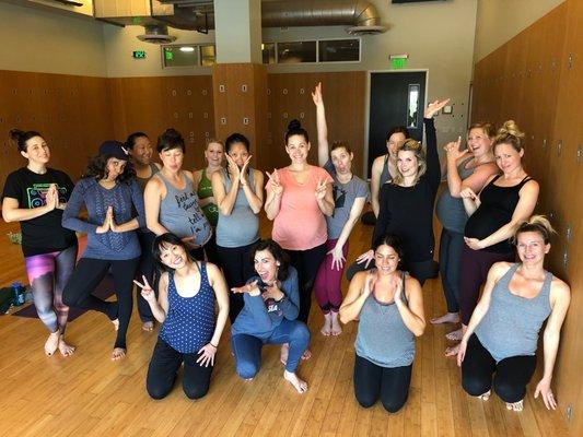 Such a fun group of mamas come to yoga.