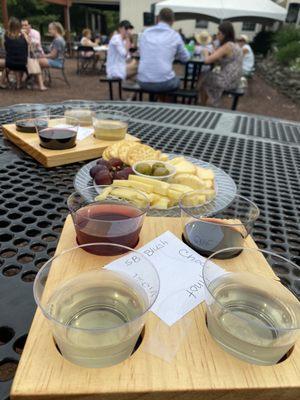 Flights with a cheese plate to start