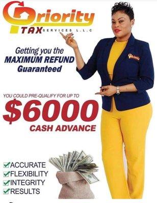 $6000 Cash advance