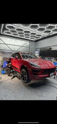 Paint correction before applying ceramic coating to this Porsche