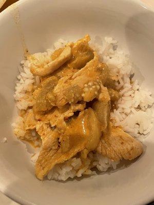 Thai Red Curry with white rice