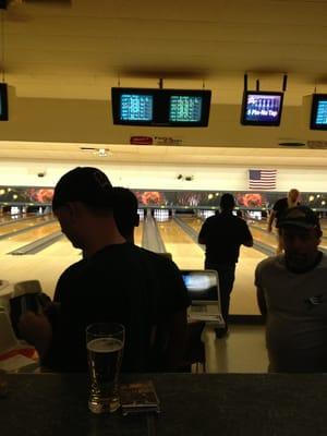 Tuesday bowling night with the guys!