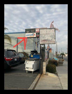 Driveway entrance on Crenshaw Bl