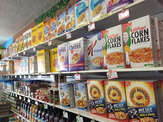 12 choices of cereals to choose from...