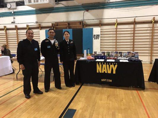 Navy Recruitor Wendy @ job fair