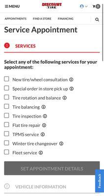 List of Types of Appointments online.