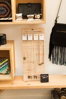 Rowe Boutique loves stocking the Giving Keys. Photo courtesy of The Scout Guide.